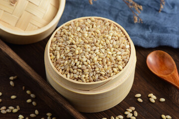 Wheat kernel on the background of retro Chinese style