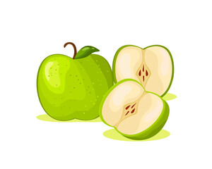 Fresh apple fruit vector design. Fruits a healthy and nutritious