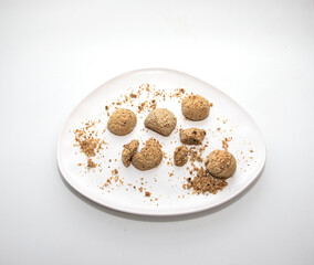 cookies plate  - top white background