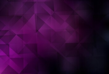 Dark Pink vector polygon abstract background.