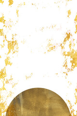 年賀状背景素材・干支・2021・月・金箔
