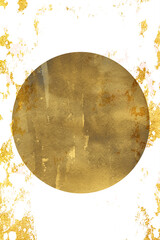 年賀状背景素材・干支・2021・月・金箔
