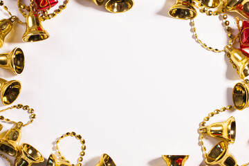 Christmas bell in the form of a frame, top view