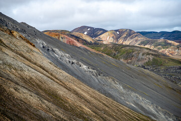 Volcanic mountains of Landmannalaugar in Fjallabak Nature Reserve. Iceland