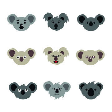 Koala Set Vector Illustration