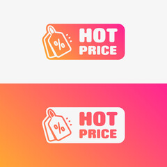 Hot Price Shopping Vector Label Set	