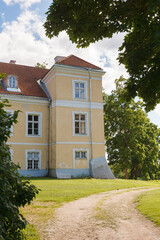 Kiltsi manor belonged to the great Russian seafarer Krusenstern and his family. Sunny summer day.