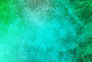 Light Green vector doodle template with roses, flowers.