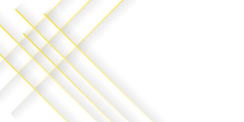 Tech geometric background with abstract golden and grey line on white background. Vector banner design