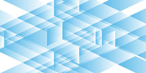 Modern abstract blue transparent crystal pattern background template with white light