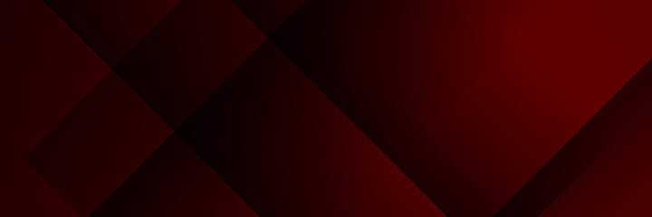 Obraz premium Dark red and black stripes abstract banner design. Geometric tech vector background for wide banner