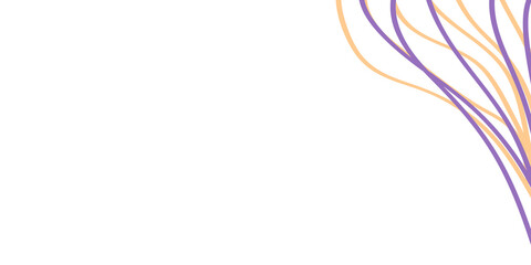 Simple minimal purple yellow hand drawn abstract lines background for presentation