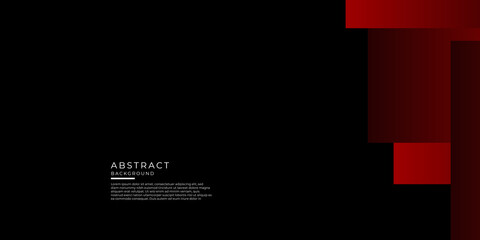 Red abstract presentation design background on black black background with minimal simple style