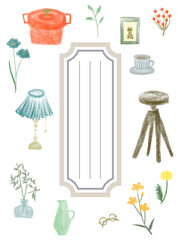 リビングにある小物のフレーム