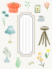 リビングにある小物のフレーム