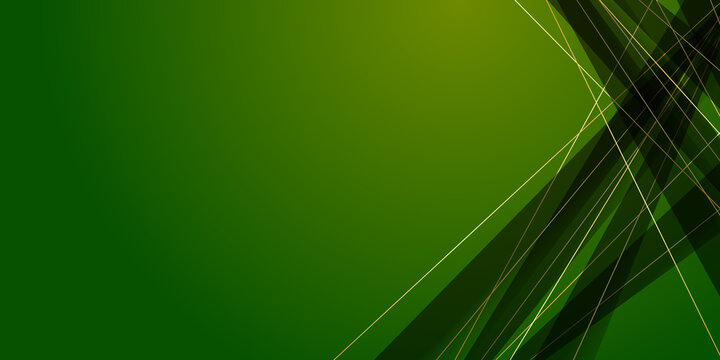 
Abstract luxury geometric green with gold lines background vector design template . Premium Graphic design element with golden frame 