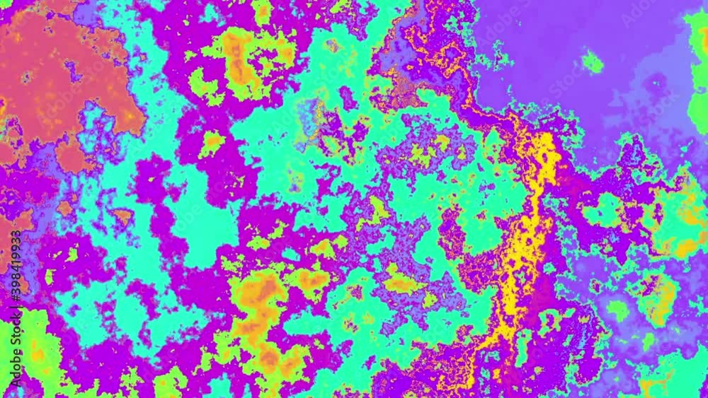 Aufkleber Abstract changing corrosive texture. Looping video with imitation of a Datamoshing video.