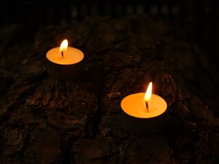 candles in the dark
