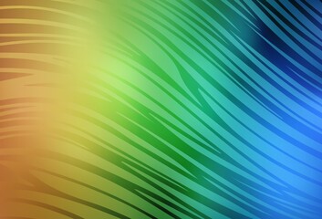 Obraz premium Light Blue, Yellow vector template with bent lines.
