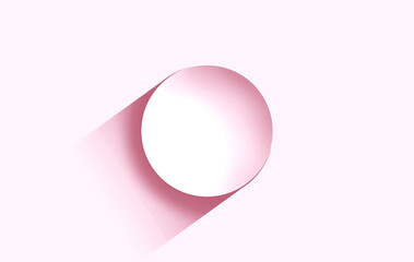 Abstract 3d render of pink switch, modern background design	

