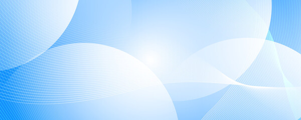 Abstract blue circle banner background with dynamic effect. Motion vector Illustration. Trendy gradients. Can be used for advertising, marketing, presentation.