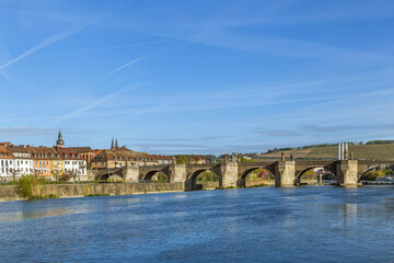 Obraz premium Alte Mainbrucke (old bridge), Wurzburg, Germany