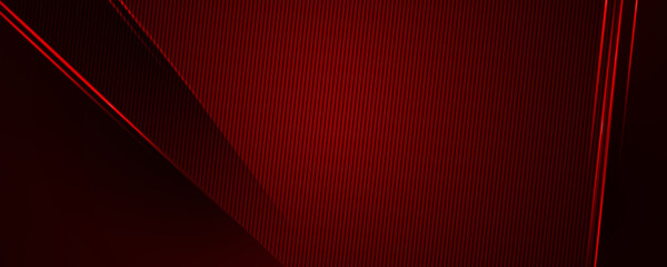 Abstract lines pattern technology on red gradients background. Illustration of abstract red and black metallic with light ray and glossy line. Metal frame design for background. Vector design modern