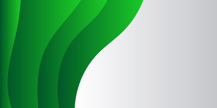 Abstract template elegant header and footers green lime curve light template on white background with copy space. © Roisa