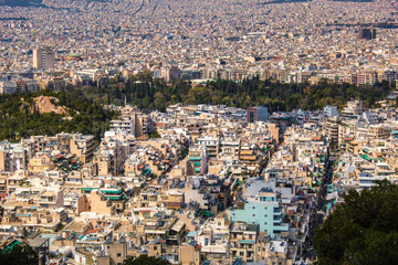Fototapeta na wymiar View of Athens city in Greece