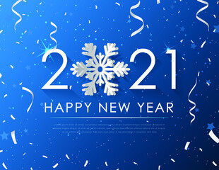 Realistic High Quality Happy New Year on Gradient Background . Isolated Vector Elements