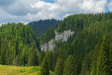 Obraz premium View from Bucegi mountains, Romania, Bucegi National Park