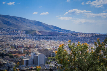 View of Athens city in Greece