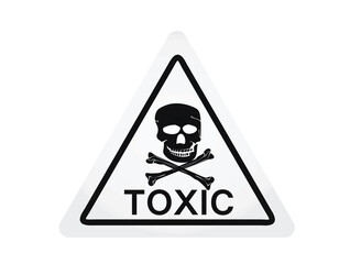 Triangle toxic sign. vector illustration