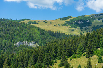 View from Bucegi mountains, Romania, Bucegi National Park