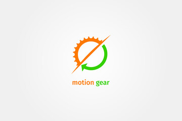 gear logo with bright color for engineer, auto repair, mechanical solution