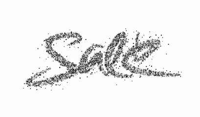 Particle Sale Text Made Modern Trendy Design Template. Vector design