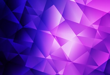 Obraz premium Light Purple, Pink vector shining triangular background.