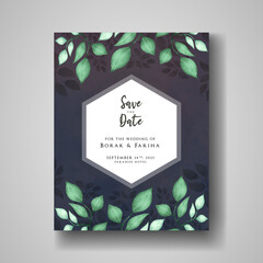 Greenery, succulent wedding invitation card, save the date, thank you, rsvp