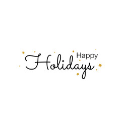 Happy Holidays lettering banner vector
