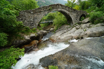 Fototapeta na wymiar val chiusella, italia, mountain, nature, spring, waterfall