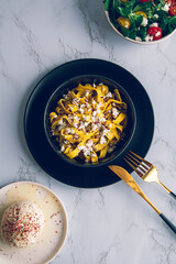 Pasta with feta cheese