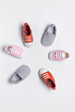 Baby Shoes On White Background