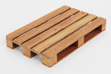 Realistic 3D Render of Pallet