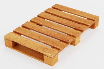 Realistic 3D Render of Pallet