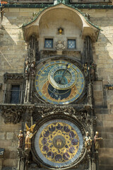 Fototapeta na wymiar The Prague Astronomical Clock, or Prague Orloj (Czech: Pražský orloj