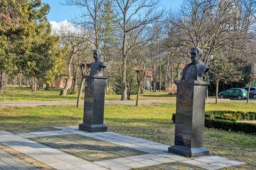 Monuments to King Peter and Alexander in the park