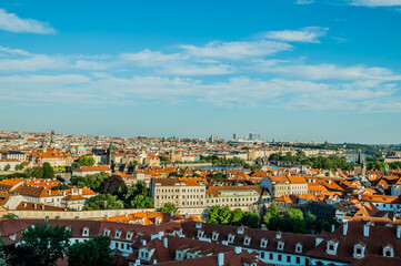 Fototapeta na wymiar Prague panorama from Prague Castle Hill