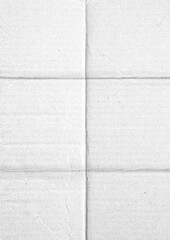Fototapeta premium folded paper for poster texture. Blank white crumpled and wrinkled paper template for background. paper full of dust for overlay