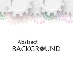 Vector modern abstract background with colorful gears.