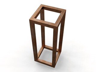 Cion Pleurodis Tetragonos Cenos, Leonardo da Vinci, illustration for the Divina Proportione book page 281. 